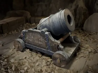 Medieval Mortar Low-poly 3D model