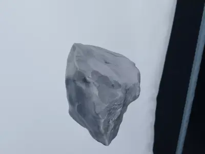 Dark Rough Rock 3D Model Low Poly Game Ready PBR Free low-poly 3D model