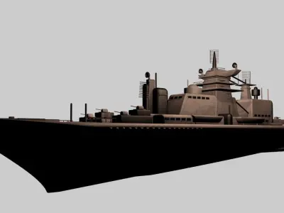  military cruiser 3D model
