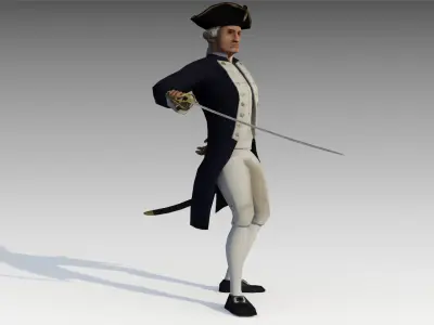 Captain Cook Low-poly 3D model