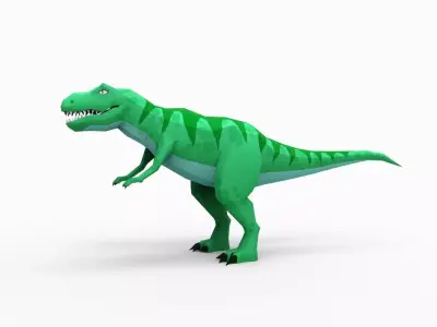T-Rex Green - low-poly Low-poly 3D model