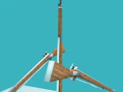 FRENCH MUSKET Low Poly 3D model