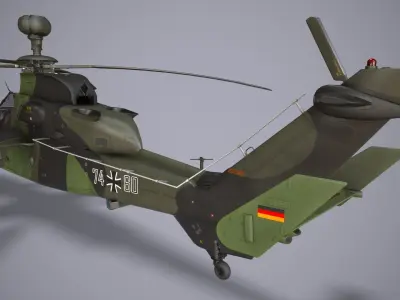 EC-665 Tiger UHT Germany Complex Animation Low-poly 3D model