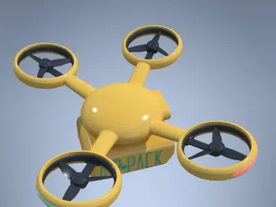 Delivery Drone Quadrocopter 3D model