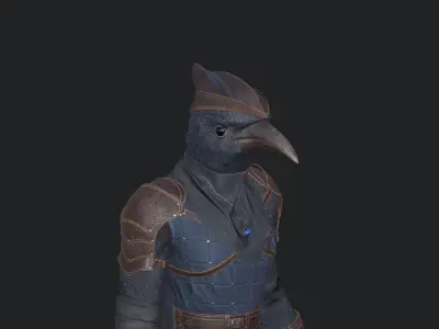Raven - Modular Character Low-poly 3D model