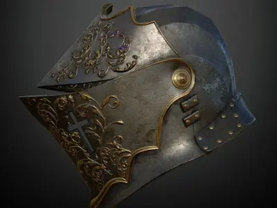 HELMET4 Game Ready Low-poly 3D model