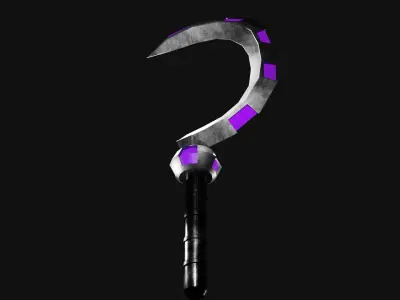 Futuristic Sickle Weapon Free low-poly 3D model