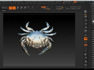 Base crab Low-poly 3D model