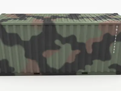 20ft Military Container Camouflage 3D model