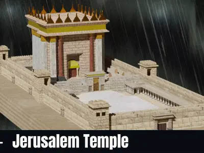 Jerusalem Temple 3rd - Esplanade - Sacred Objects Free 3D model