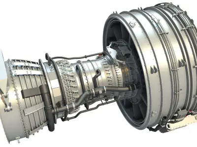 CFM56 Turbofan Aircraft Engine 3D model