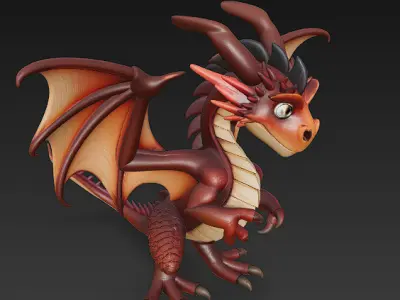 Dragon Realistic 3D Model Basic - Low Poly Realistic Low-poly 3D model