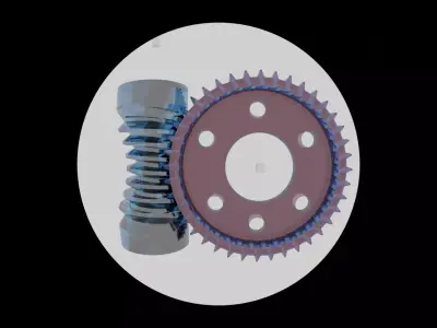 Throated Worm 3d FULLY RIGED with Rigid Body Low-poly 3D model