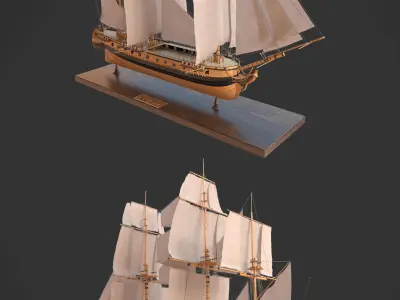 Sailing ship Katrin 3D model
