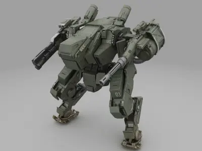 Mech Fighter 2 texture 3D model