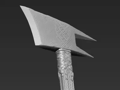 Zbrush Battle Axe 03 3D model