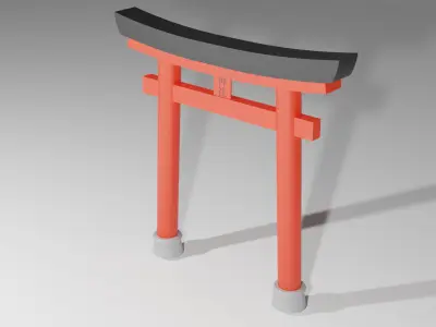 Torii Low-poly 3D model Low-poly 3D model