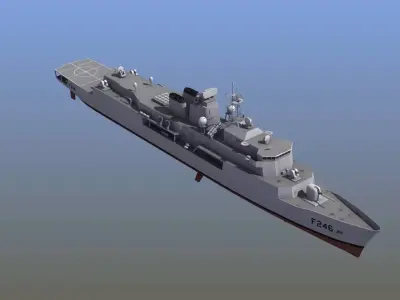 MEKO 200 Frigate Low-poly 3D model