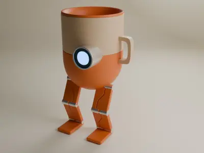 cup robot 3D model purchase