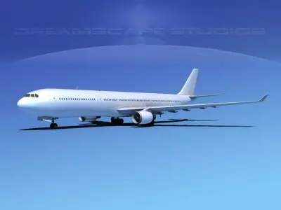 Airbus A330-300 Unmarked 2 3D model