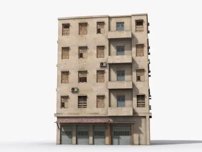Arab Middle East Building x9 Low-poly 3D model