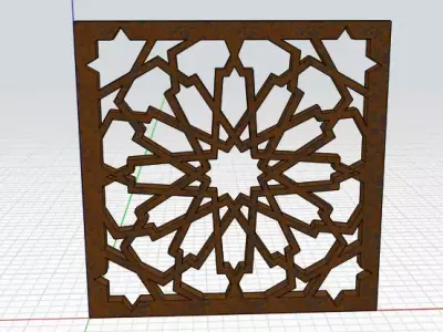 islami pattern Free 3D model