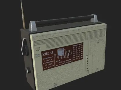 Soviet Radio VEF 12 Free low-poly 3D model
