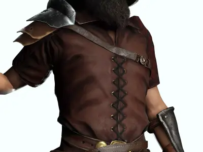 Pikeman Soldier Low-poly 3D model