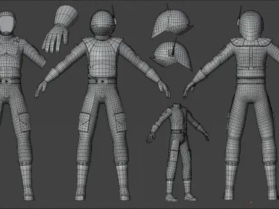 Imperial Engineer  Low-poly 3D model