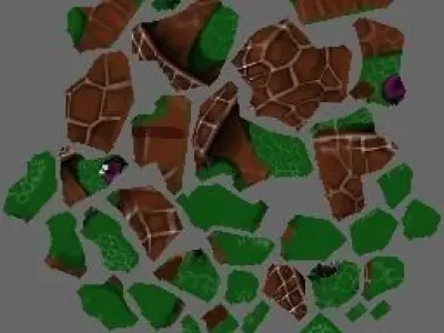 turtle001 world of warcraft shards Low-poly 3D model