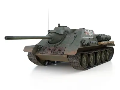 SU-85 - 843 - Soviet Self-Propelled Gun  3D model