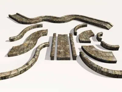English Garden Masonry Curves Builders Kit 3D model