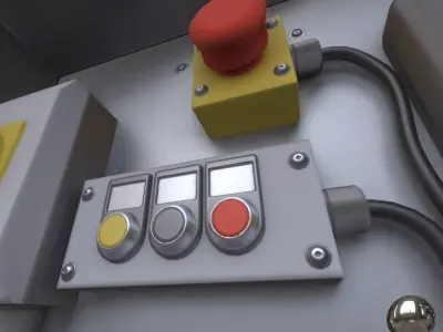 Control Panel 5 Low-poly 3D model