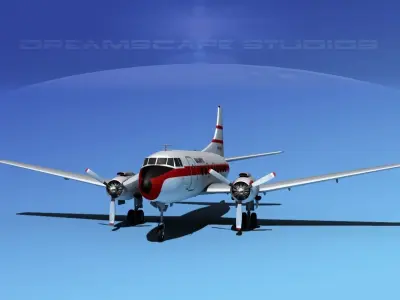 Martin 202 Balantic Airlines 3D model