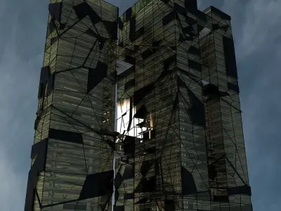 Futuristic Skyscraper 4 3D model