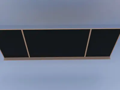 Simple School Blackboard Free 3D model
