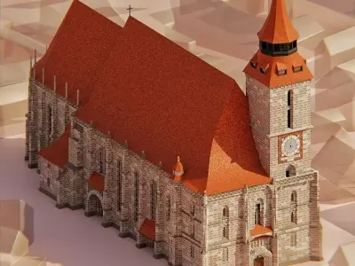 The Black Church - Monument Low-poly 3D model