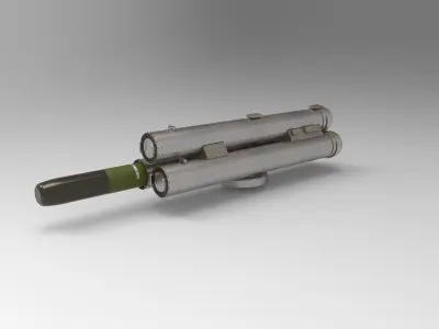 Torpedo With torpedo tube launcher 3D print model