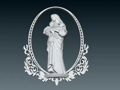 Virgin Mary 3D print model