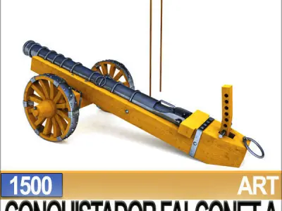 Conquistador Cannon Falconet A 1500 3D model