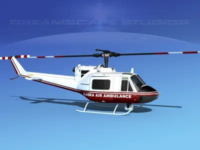 Bell 204 Alaska Air Ambulance 3D model
