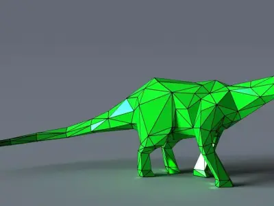low-poly 3D printer model barosaur Low-poly 3D model 3D model