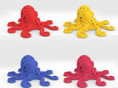 Octopus made of plastic 3D print model