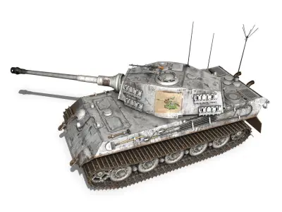 Panzerbefehlswagen Tiger - Ausf B - III 3D model