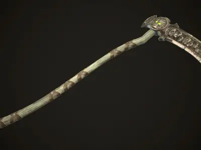 Undead Scythe - game ready model Low-poly 3D model