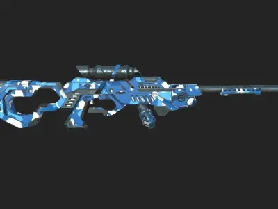 Science Fiction Rifle Model 3D model