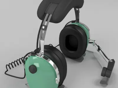 Headset aviator 3D model
