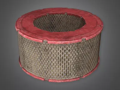 Realistic Car Air Filter 3D Model 3D print model