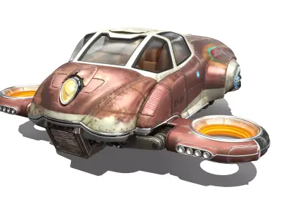 Sci-Fi Flying Machine 3D model