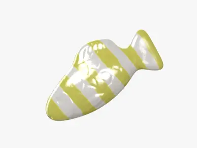 Swedish Fish Yellow Stripe 3D 3D model